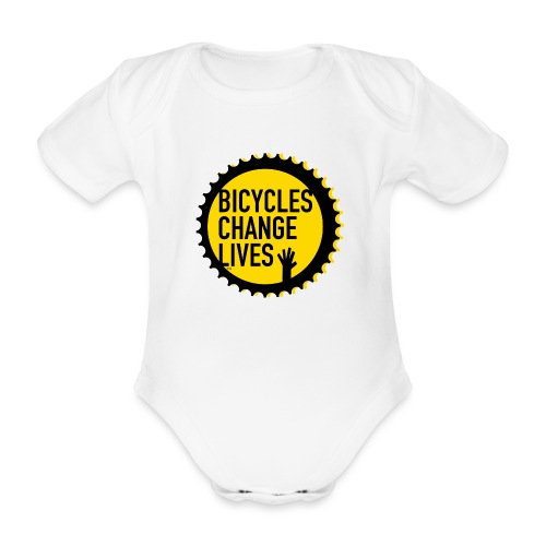 BCL Yellow Cog - Organic Short-sleeved Baby Bodysuit