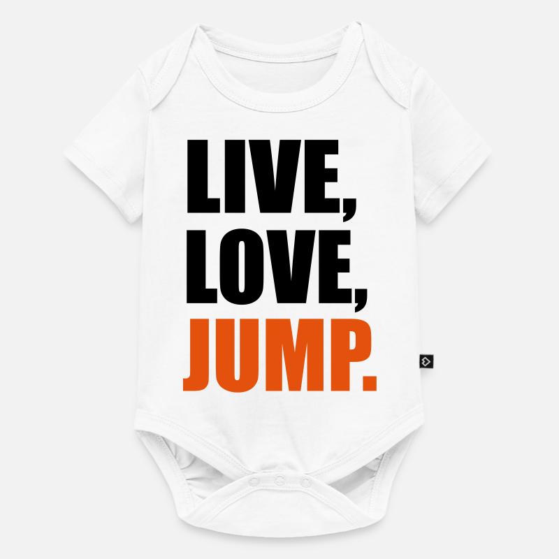 springen - Baby Premium Kurzarmbody - Weiß