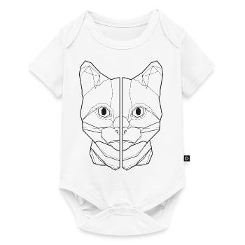 chat chemise chat amant katzenfeund - Body à manches courtes Premium Bébé - blanc - Devant