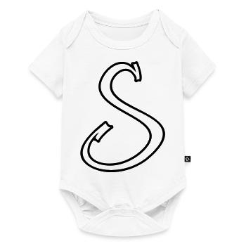 Inititiale. Buchstabe S / letter S (1c) - Baby Premium short-sleeve bodysuit - white - Front