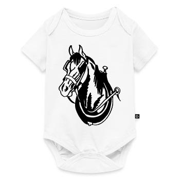 Horse hitch - Baby Premium short-sleeve bodysuit - white - Front