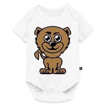 bear drawing child animals - Baby Premium short-sleeve bodysuit - white - Front