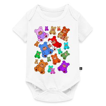 Teddybären / Teddys - Baby Premium Kurzarmbody - Weiß - Vorne