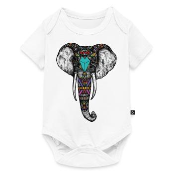 Indian elephant - Baby Premium short-sleeve bodysuit - white - Front