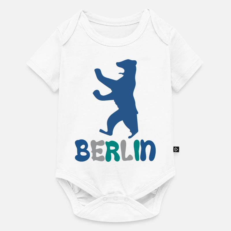 Ours de Berlin et de Berlin - Body à manches courtes Premium Bébé - blanc