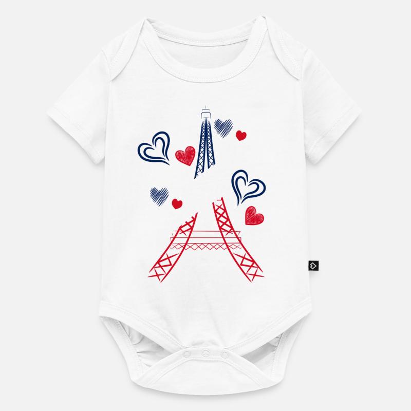 Tour Eiffel - Body à manches courtes Premium Bébé - blanc