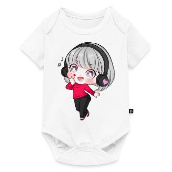 Kpop Anime Mädchen Finger Herz Saranghae Kawaii - Baby Premium Kurzarmbody - Weiß - Vorne