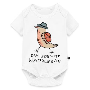 Vogel Wanderer lustig - Baby Premium Kurzarmbody - Weiß - Vorne