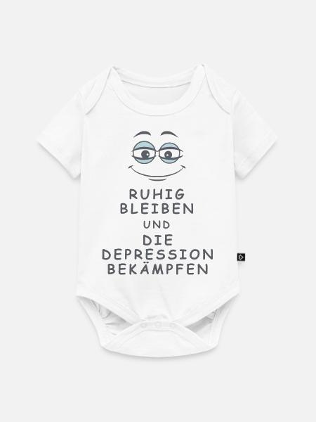 Depression bekämpfen - Baby Premium Kurzarmbody - Weiß