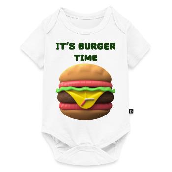 C’EST L’HEURE DU BURGER - Body à manches courtes Premium Bébé - blanc - Devant