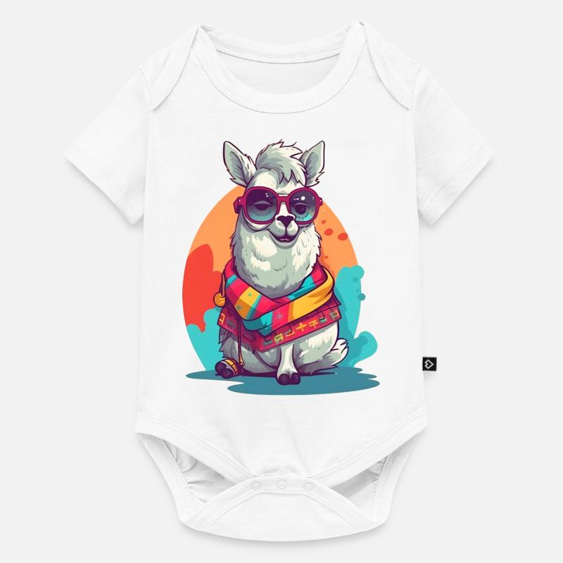 Cool llama. - Baby Premium short-sleeve bodysuit - white