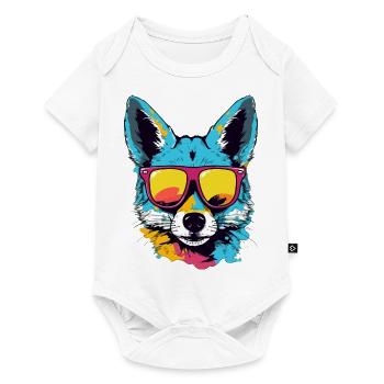 Blue le chacal - Body à manches courtes Premium Bébé - blanc - Devant
