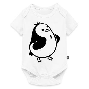 Pinguin - Baby Premium Kurzarmbody - Weiß - Vorne