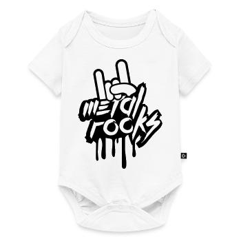 Heavy Metal Rocks Hard Rock Music Graffiti Spray - Baby Premium short-sleeve bodysuit - white - Front
