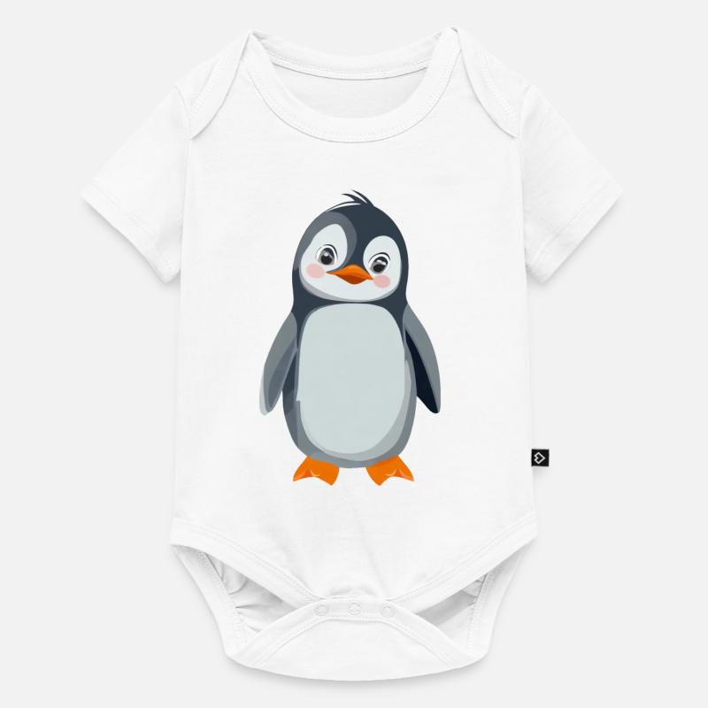 Pinguin - Baby Premium Kurzarmbody - Weiß