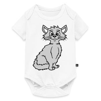 Pretty Cat Looking Happy Cheerful Smiling - Baby Premium short-sleeve bodysuit - white - Front