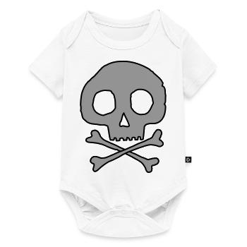 Skull and bones - Baby Premium short-sleeve bodysuit - white - Front