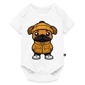 Boxer Dog Cartoon - Baby Premium short-sleeve bodysuit - white - Front
