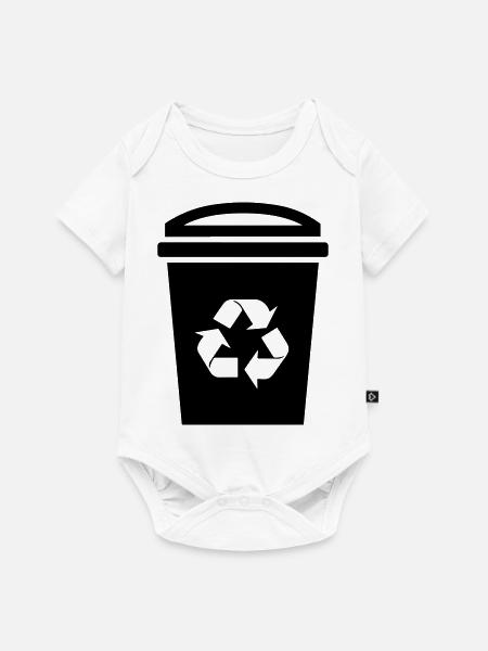 Mülltonne - Baby Premium Kurzarmbody - Weiß