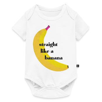 straight like a banana' humor und witz mit frucht - Baby Premium Kurzarmbody - Weiß - Vorne