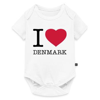 I LOVE DENMARK Dänemark - Baby Premium short-sleeve bodysuit - white - Front