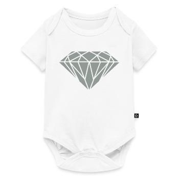 Geometrischer Diamant Linienkunst - Baby Premium Kurzarmbody - Weiß - Vorne