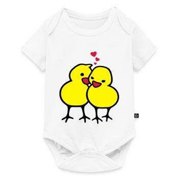 chicks in love (c) - Baby Premium short-sleeve bodysuit - white - Front