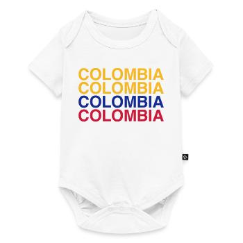 KOLUMBIEN Colombian Flag - COLOMBIA - Baby Premium short-sleeve bodysuit - white - Front