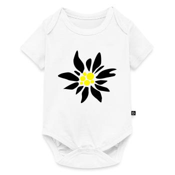 Edelweiss - Baby Premium Kurzarmbody - Weiß - Vorne