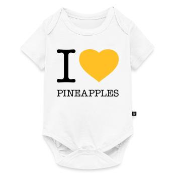 J’AIME LES ANANAS Ananas - Body à manches courtes Premium Bébé - blanc - Devant