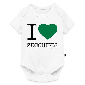 I LOVE ZUCCHINIS Zucchini Vegetables - Baby Premium short-sleeve bodysuit - white - Front