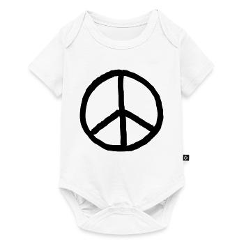 Signe de paix - Body à manches courtes Premium Bébé - blanc - Devant