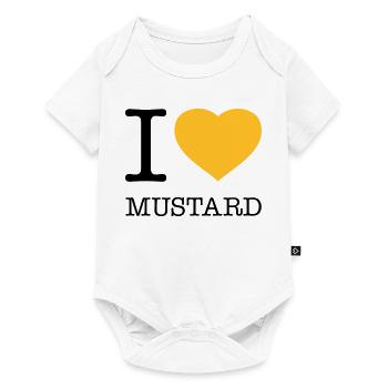 I LOVE MUSTARD - Baby Premium short-sleeve bodysuit - white - Front