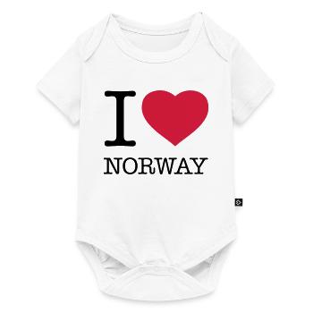 I LOVE NORWAY Norge Norwegen - Baby Premium short-sleeve bodysuit - white - Front