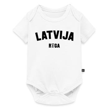 RIGA Latvia Latvija Lettland - Baby Premium Kurzarmbody - Weiß - Vorne