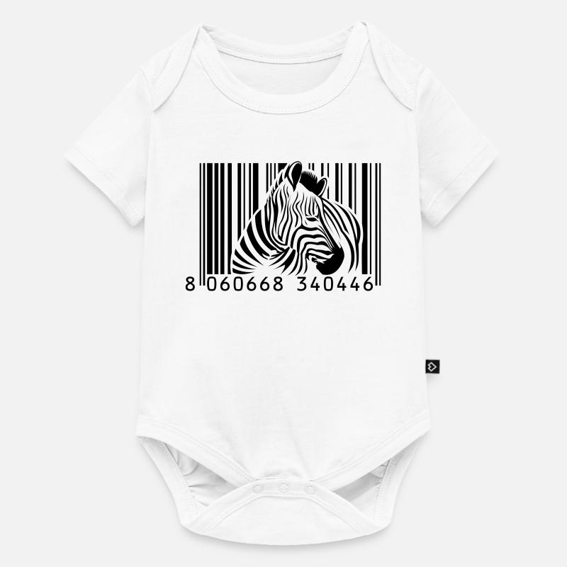 Barcode Zebra - Baby Premium Kurzarmbody - Weiß