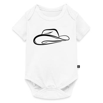 A sketch of a cowboy hat - Baby Premium short-sleeve bodysuit - white - Front