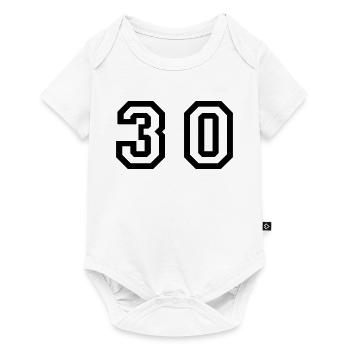 Nombre - 30 - trente - Body à manches courtes Premium Bébé - blanc - Devant