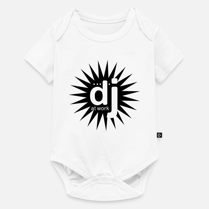 DJ bei der Arbeit - Baby Premium Kurzarmbody - Weiß