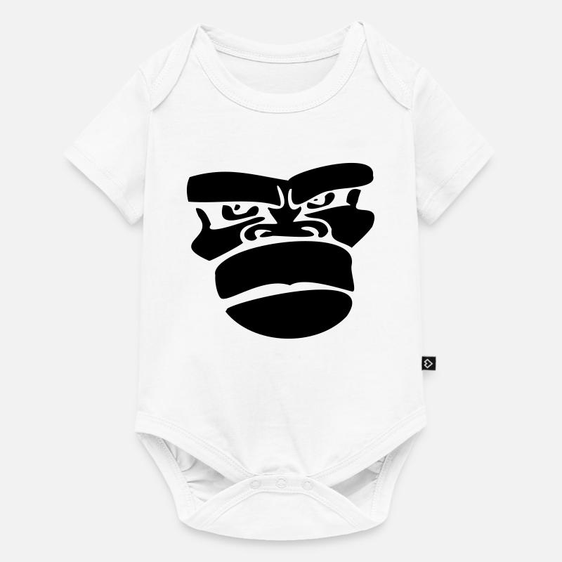 gorilla monkey affengesicht ape - Baby Premium short-sleeve bodysuit - white