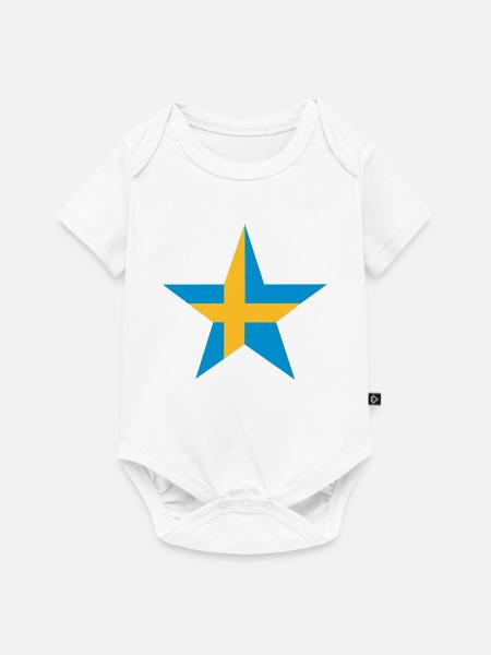 Schwedische Stern - Baby Premium Kurzarmbody - Weiß