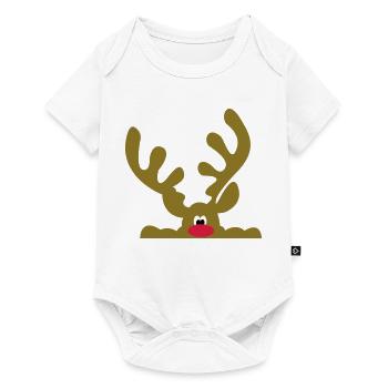 reindeer - Baby Premium short-sleeve bodysuit - white - Front