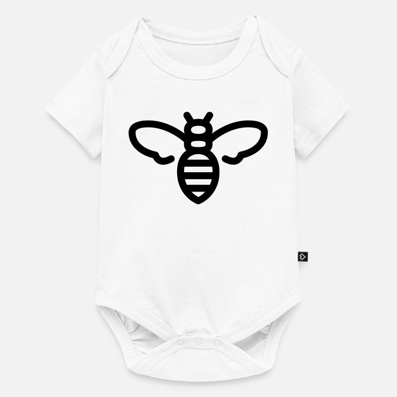 Bee - Baby Premium short-sleeve bodysuit - white