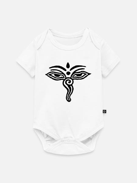 Nepalese Augen - Baby Premium Kurzarmbody - Weiß