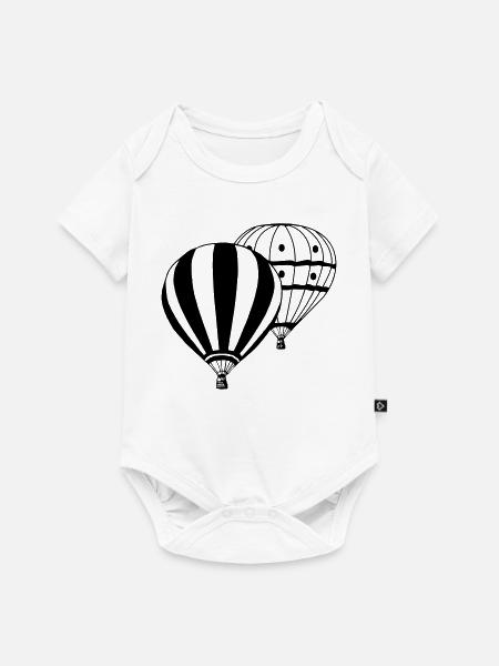 Heißluftballon Ballonfahrer Ballonfahrt 2 (25) - Baby Premium Kurzarmbody - Weiß