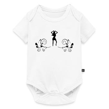 Danseuse aux fleurs - Body à manches courtes Premium Bébé - blanc - Devant