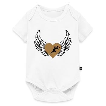 Joggers en coeur - Body à manches courtes Premium Bébé - blanc - Devant