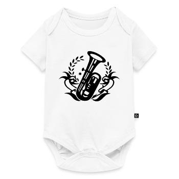 Tuba Instrument pour brass band - Body à manches courtes Premium Bébé - blanc - Devant