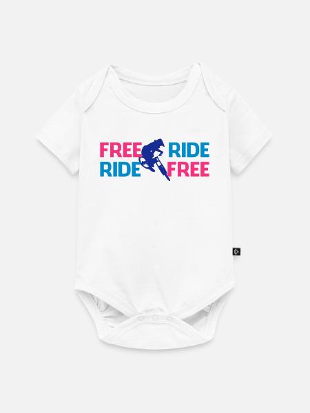 Freeride Biker - Baby Premium Kurzarmbody - Weiß