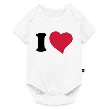 I love ... - Baby Premium short-sleeve bodysuit - white - Front